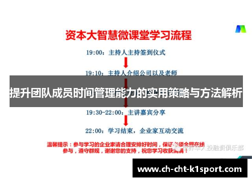 提升团队成员时间管理能力的实用策略与方法解析