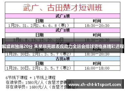 解盛岩独得20分 朱星辰亮眼表现助力全运会排球资格赛精彩进程